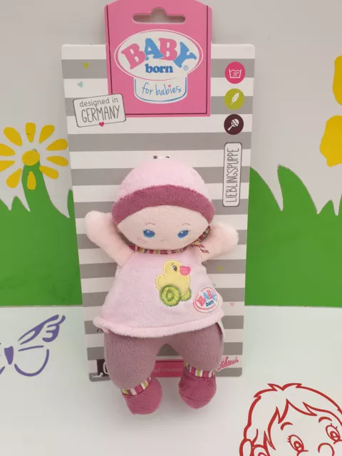 Babypuppe Puppe mit Aufhänger und Klapper 18 cm