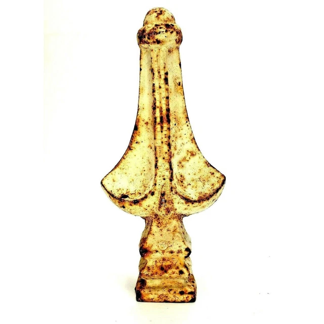 Vintage Cast Iron Steeple Fence Finial Architectural Salvage Decor 7.5" Tall