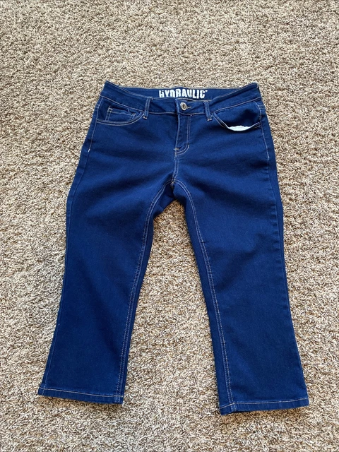 Hydraulic Womens Lola Curvy Capri Pant Blue Denim Size 11