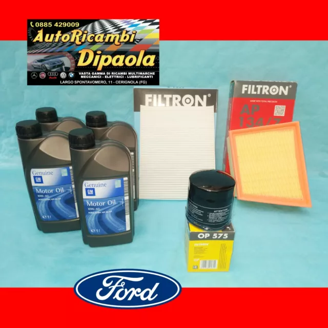 KIT TAGLIANDO FORD FIESTA 6 VI 08> 1.2 1.4 1.6 BENZINA o GPL 4L OLIO + FILTRI