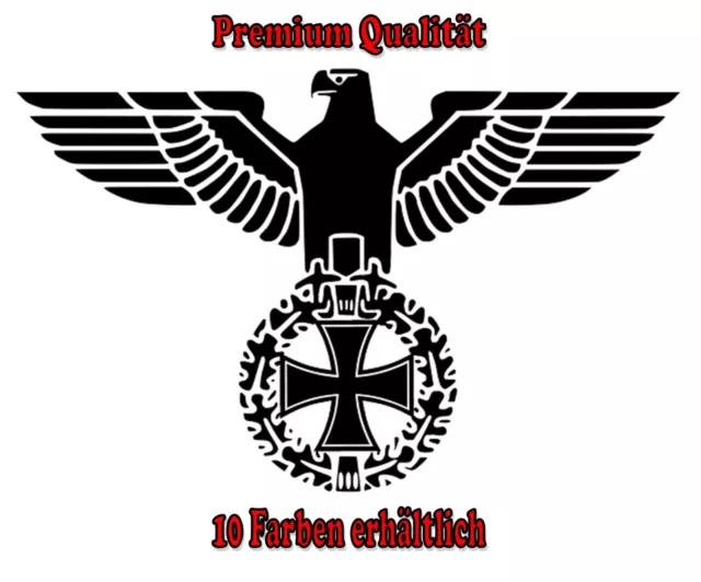 LUFTWAFFE REICHSADLER AUTO Aufkleber 20 x 13 Adler Deutschland Eisernes  Kreuz x EUR 6,99 - PicClick DE