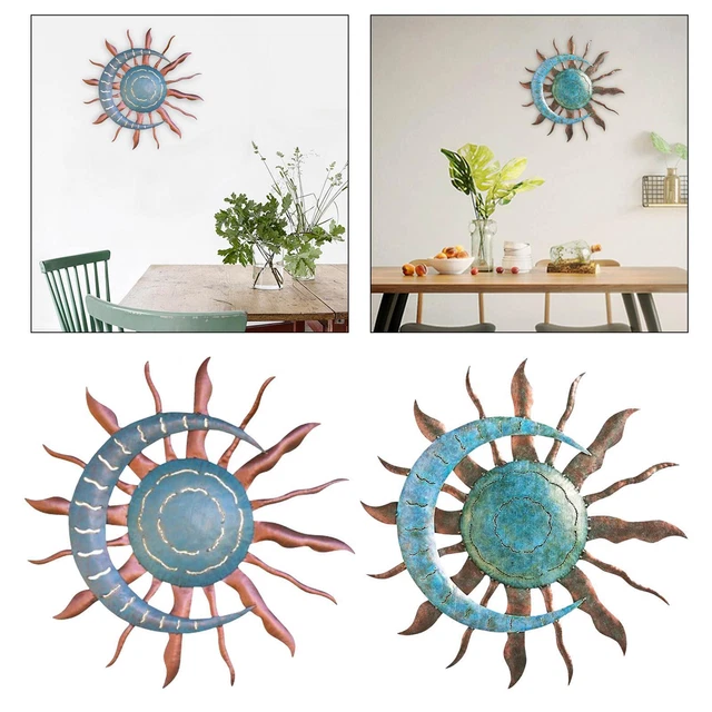 Mond SunnWall Dekoration Skulptur Kreativer Anhänger Kunstwerk Eisen Wandbehang