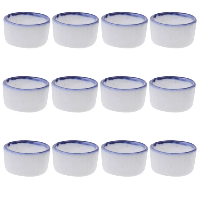 12 piezas Mini Cuenco de Cerámica Alimentos Pequeño Escorpio Cuencos Larve Crawler
