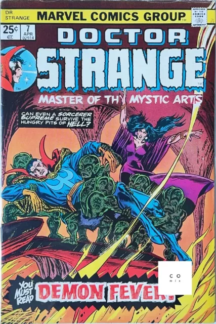 Doctor Strange Vol 2 #7 1975 Marvel Comics Inked by John Romita Sr Bronze Age FN