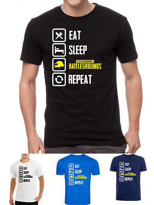 Players unknown battlegrounds pubg eat sleep repeat gamer playersunknown t-shirt