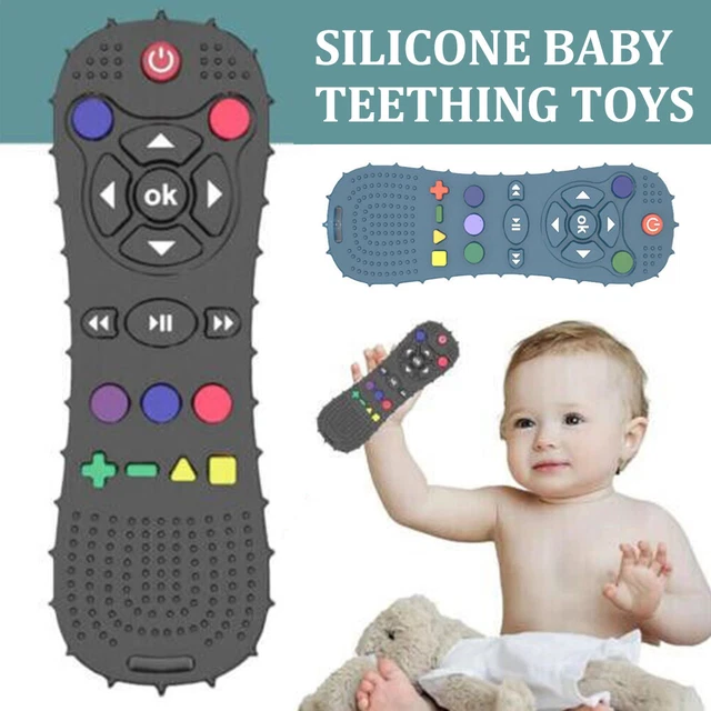 Baby Teething Toy TV Remote Control Shape Chew Toys Teether Silicone Soothe Toy