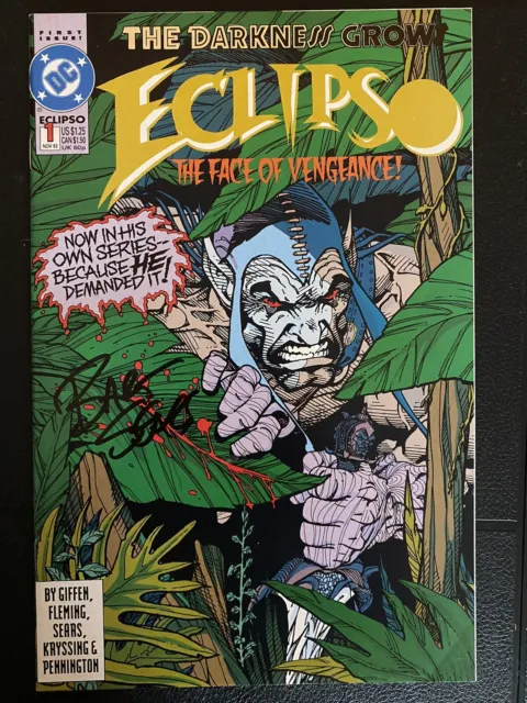 Eclipso: The Darkness Within #1 *SIGNED* by Bart Sears DC Comics 1992 NM 4 Books 10