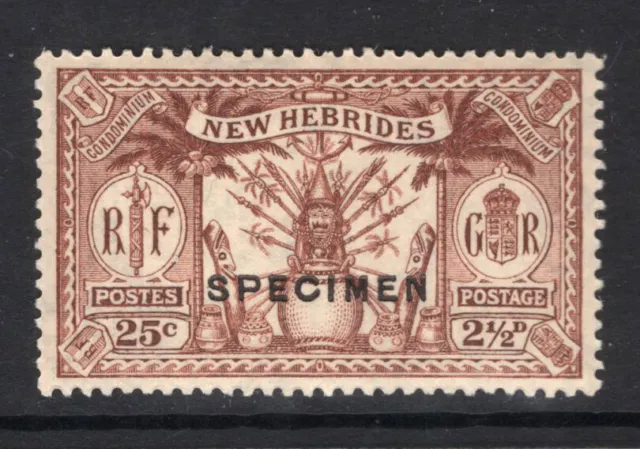 M16507 New Hebrides/Vanuatu-English Issues 1925 SG46S - 2½d (25c) ovpt SPECIMEN.