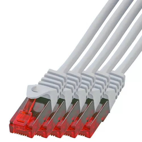 5 x 30m CAT.5 Gigabit Patchkabel Netzwerkkabel grau LAN Netzwerk Kabel CAT5