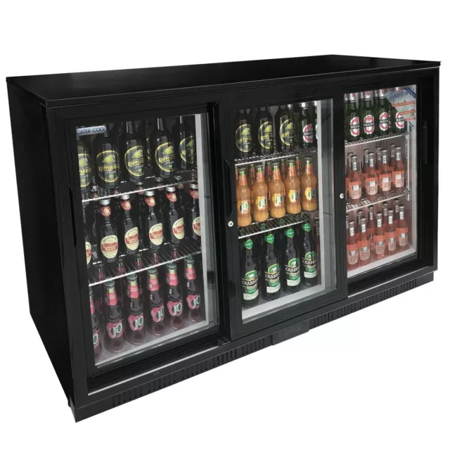 Cater-Cool CK1303LED Commercial Triple Sliding Door Bottle Cooler with LED Light