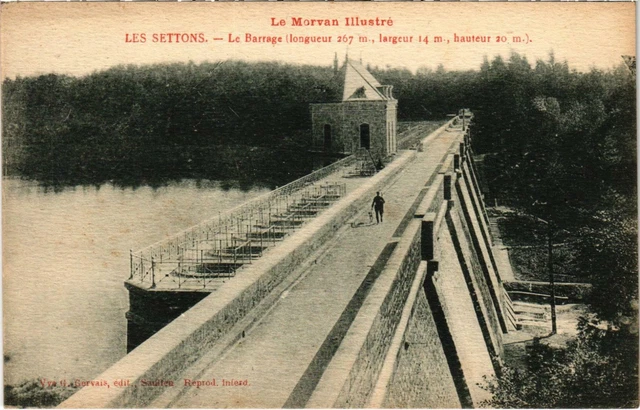 CPA Le MORVAN Illustré Les SETTONS Le Barrage Nievre (100532)