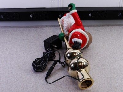 VINTAGE MR. CHRISTMAS Santa's Lighted Animated Tree Top Santa Claus