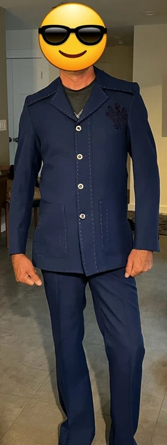 Vtg 60s 70s Leisure Suit