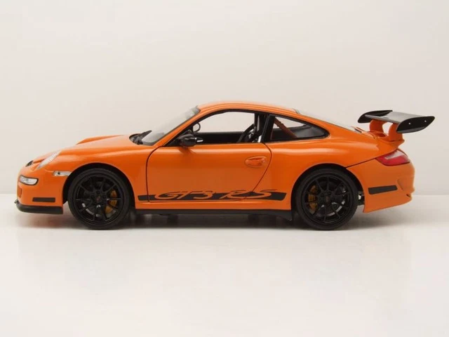 Porsche 911 GT3 RS 997 3.6 ph 1 graü / orange streifen 2007 1/18 Welly Porsche 911 GT3 RS 997 3.6 ph 1 graü / orange streifen 2007 1/18 Welly