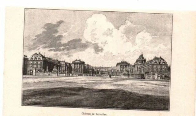 GRAVURE SUR BOIS 19ème CHATEAU DE VERSAILLES