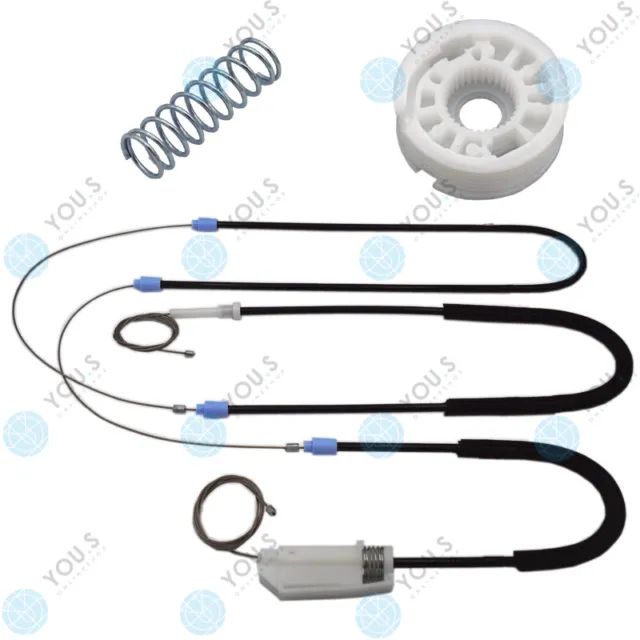 for BMW 3 Series Coupe / Convertible (E46) power window repair kit rope cable front left