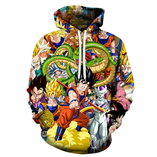 Christmas Jumper Anime Mens Dragon Ball Family Goku Vegeta Sweatshirts Hoodies