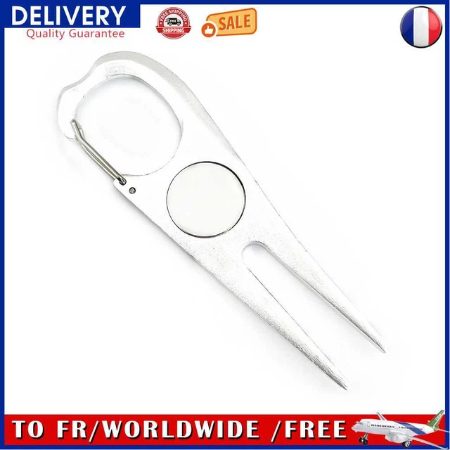 Pitchfork Putting Green Fork Training Golf Divot Pitch Repair Tool (Silver)