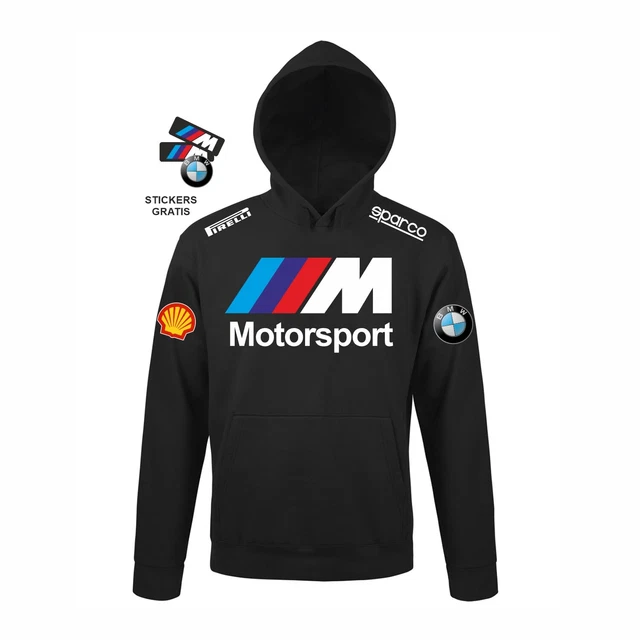Felpa con cappuccio BMW motorsport Team replica Rally GP scuderia + stickers