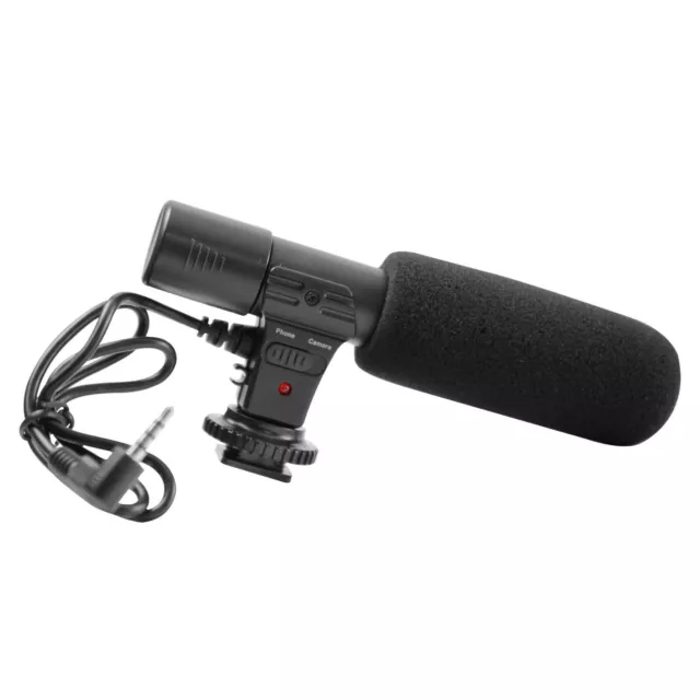 MIC-01 Video Microphone with 3.5mm Audio Jack Lightweight Battery Powered