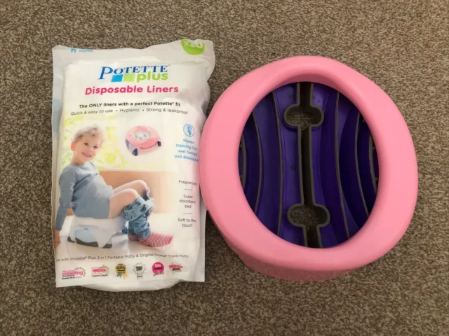 Potette Plus Travel Potty Pink With Liners