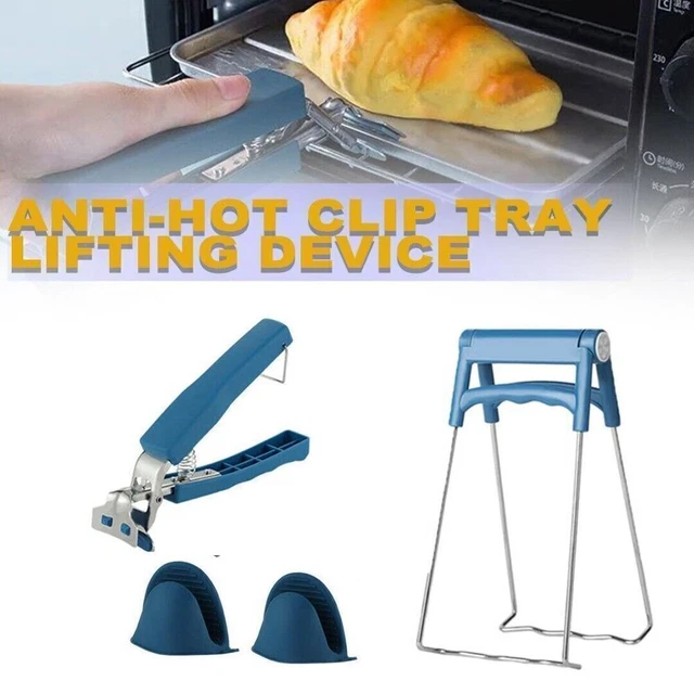 Anti-Scalding Set Hot Plate Gripper Stainless Steel Bowl Clip Kitchen Tongs