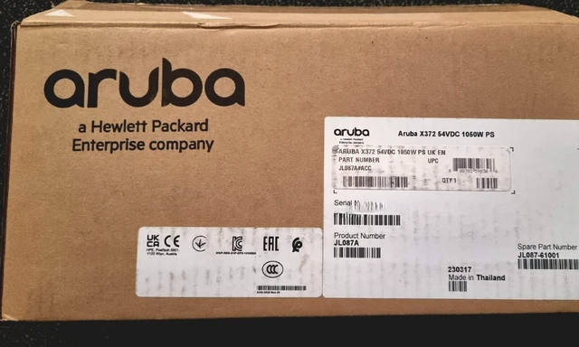 HP HPE Aruba X372 54VDC 1050W 110-240VAC Power Supply JL087A