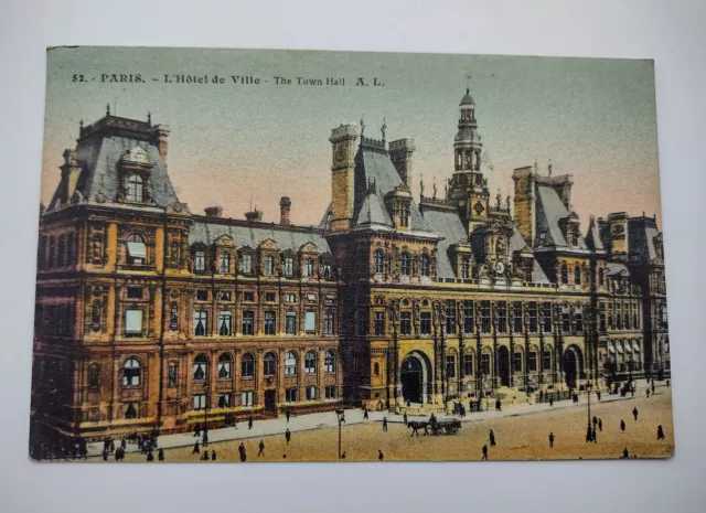 CPA Carte Postale Paris L'Hôtel de Ville The Town Hall Ed A.Leconte  Postcard