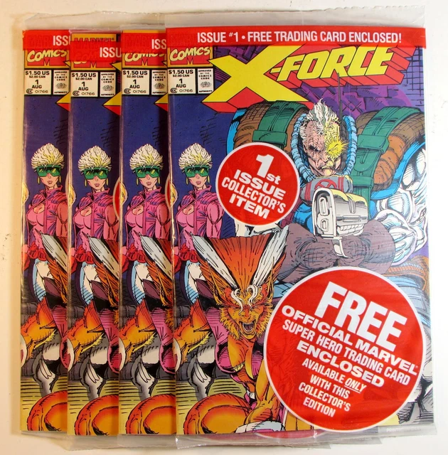 X-Force Lot of 4 #1 x4 Marvel Comics (1991) 1st Print Comic Books