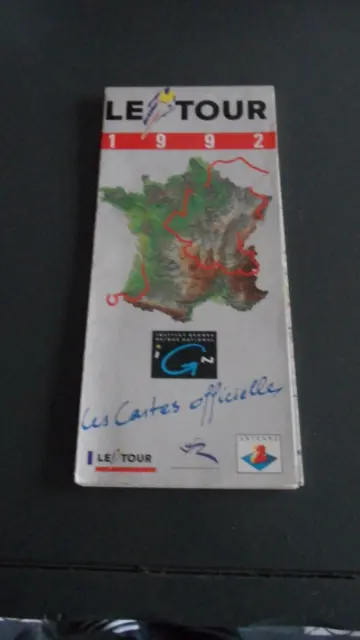 Carte Du Tour De France Cyclisme 1992 Grand Format