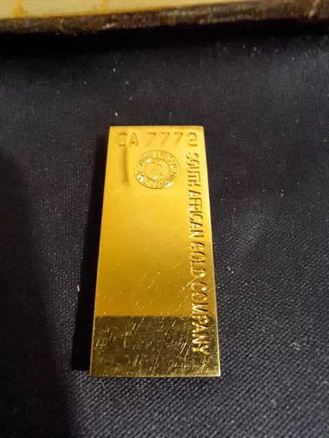 SOUTH AFRICAN GOLD COMPANY INGOT. REF ZA7772. Weight 23.8 grams