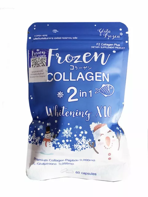 Frozen Collagen 2 in 1 Whitening 10x With L-Glutathione 60 Capsule Cheapest Ebay