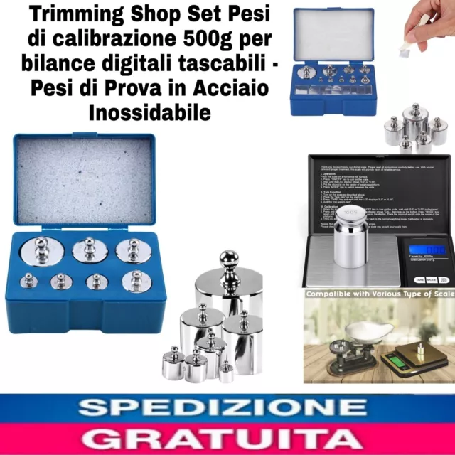 Set Pesi di calibrazione 500g x bilancia digitali tascabili - Pesi In Acciaio