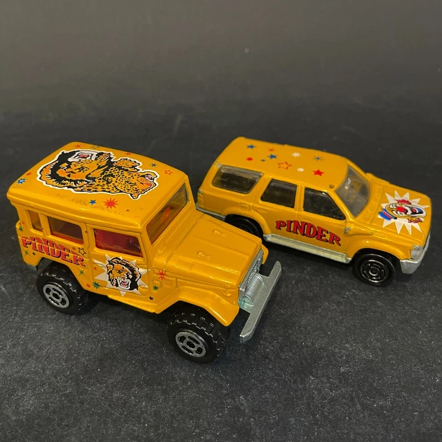 Lot De Véhicules Majorette – Cirque Pinder : Toyota Pickup, Train, Camions Et Voitures