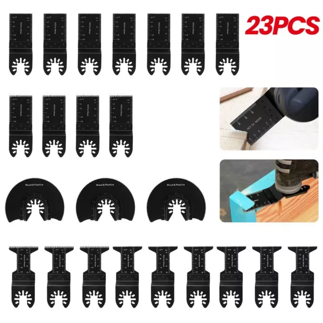 23PCS Oscillating Multi Tool Saw Blades Wood Metal Cutter for Bosch Makita Fein 2