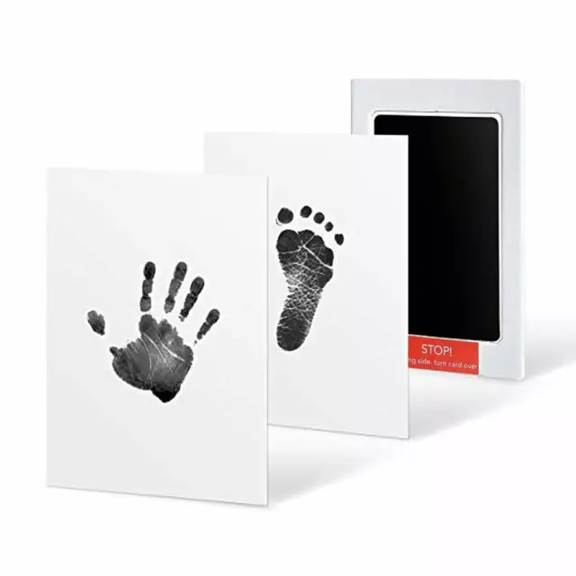 Baby Safe Print Ink Pad Touch Nontoxic Inkless Footprint Handprint Kit Black