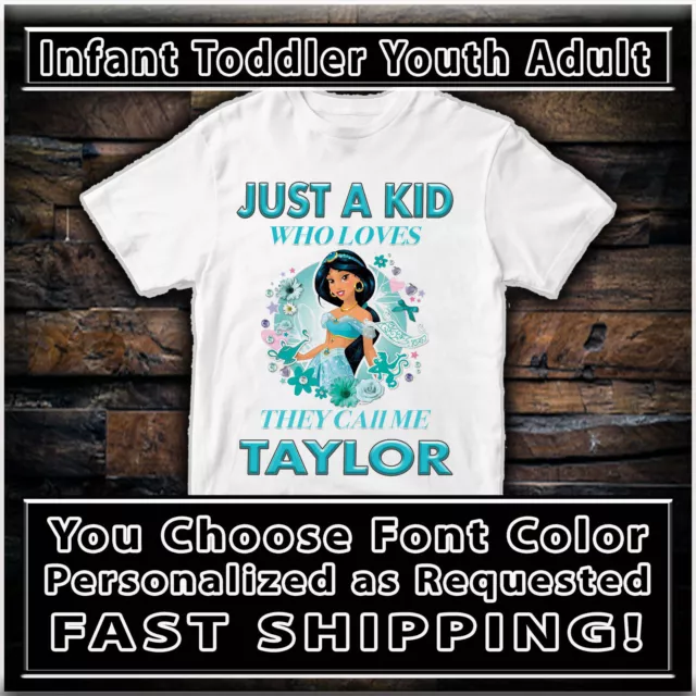 Princess Jasmine T Shirt Personalized Gift  Tshirt Custom Clothing Apparel Merch