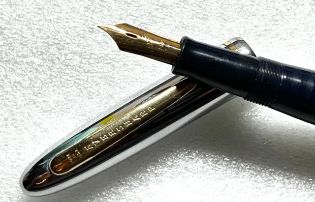 1950's Eversharp Symphony Blue and Chrome cap fountain pen