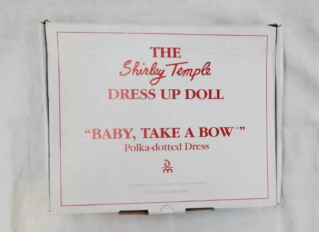 Shirley Temple "BABY TAKE A BOW"  Danbury Mint Dress Up Doll Outfit