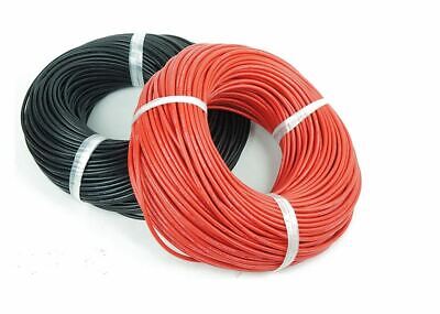22 AWG  stranded hook up wire, RED/BLACK CHOOSE LENGTH UL1007, 300v US Made