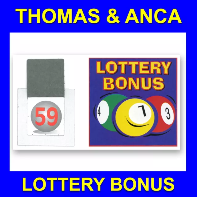 Lottery Bonus Ball Tickets Set Cards for Fundraising bingo Events 1-59