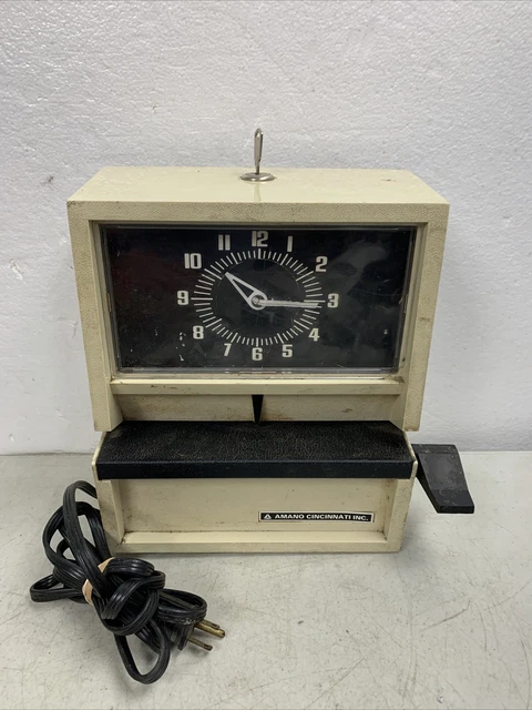 Vintage Amani Cincinnati Inc. 06/94 Atomic Time Clock Job Card Recorder READ!! Vintage Amani Cincinnati Inc. 06/94 Atomic Time Clock Job Card Recorder READ!!