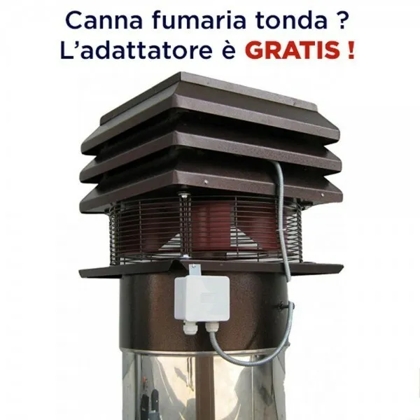 ASPIRADOR DE HUMOS Extractor de humo PARA CHIMENEA Redonda 20 cm 200 mm BAS GEMI 3