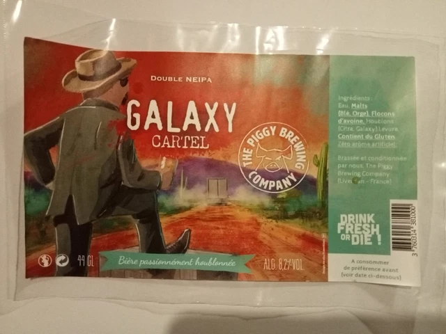 Etiquette de Bière : GALAXY Cartel  - The Piggy Brewing Company - France