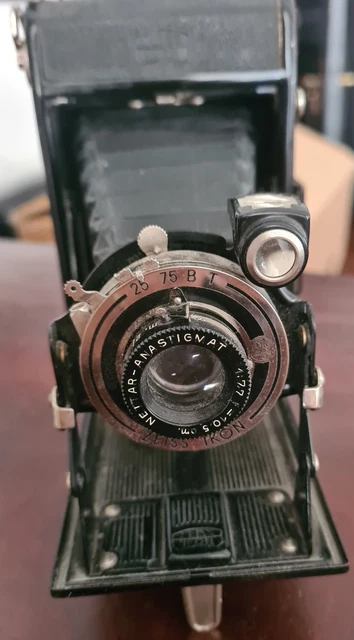Appareil Photo Argentique ZEISS IKON 515/2 D Nettar à Soufflet - Objectif Anastigmat 110mm F/4,5 - Occasion