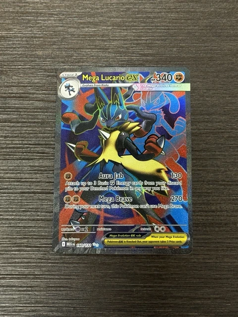 POKEMON MEGA LUCARIO Ex #160 TCG Mega Evolution Full Art Holo £17.10 ...