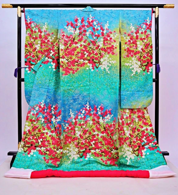 Japanese Kimono Uchikake Wedding Pure Silk  japan 878