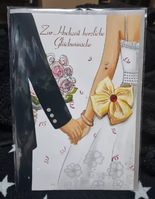 GROSSE GLÜCKWUNSCHKARTE HOCHZEIT XXL A4 Umschlag Klappkarte EUR 10,00 PicClick DE