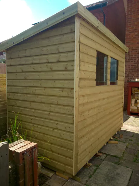 8' x 6' TANALISED 19mm T&G shiplap HEAVY duty shed pent roof