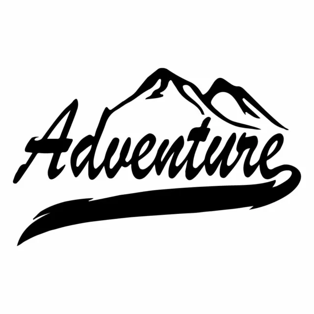 6" ADVENTURE Vinyl Decal Sticker Car Window Laptop Hiking Mountain Camping Fun